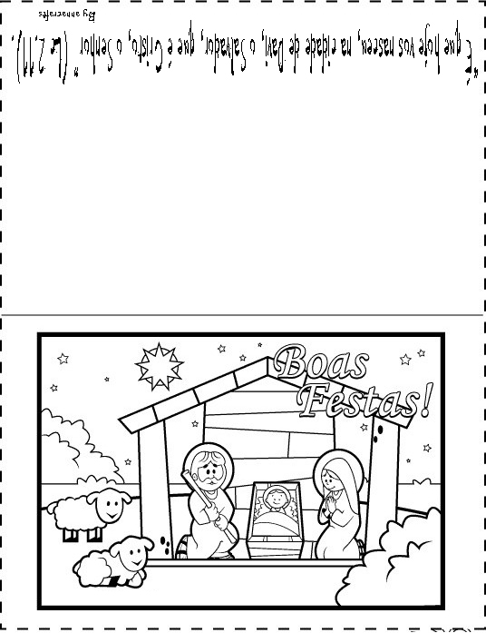 desenhos para colorir cartoes de natal