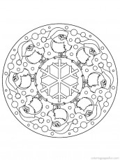 desenhos para colorir mandalas natalinas