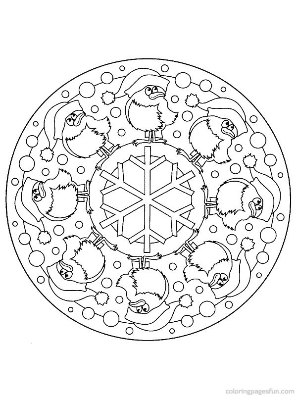 desenhos para colorir mandalas natalinas