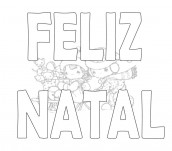 feliz natal colorir