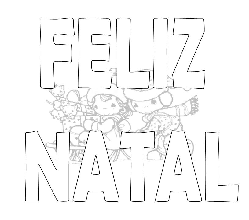 feliz natal colorir