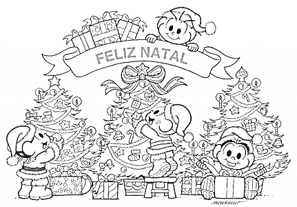 feliz natal desenhos para colorir