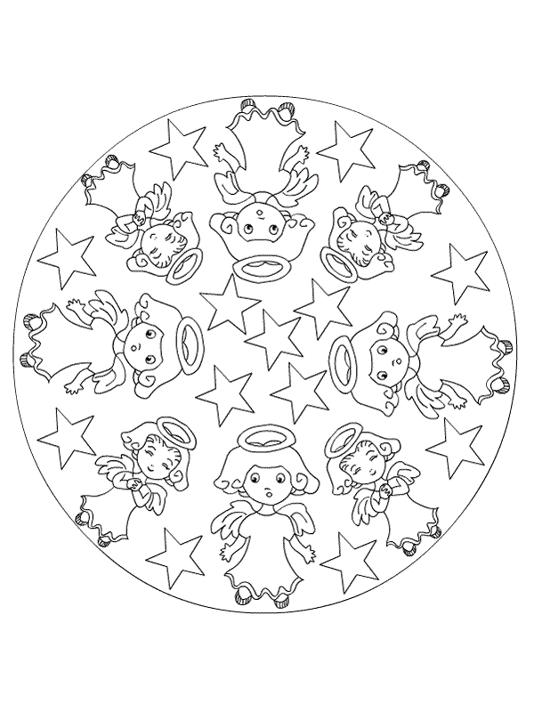 mandalas de natal para colorir e imprimir