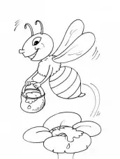 mel de abelha para colorir