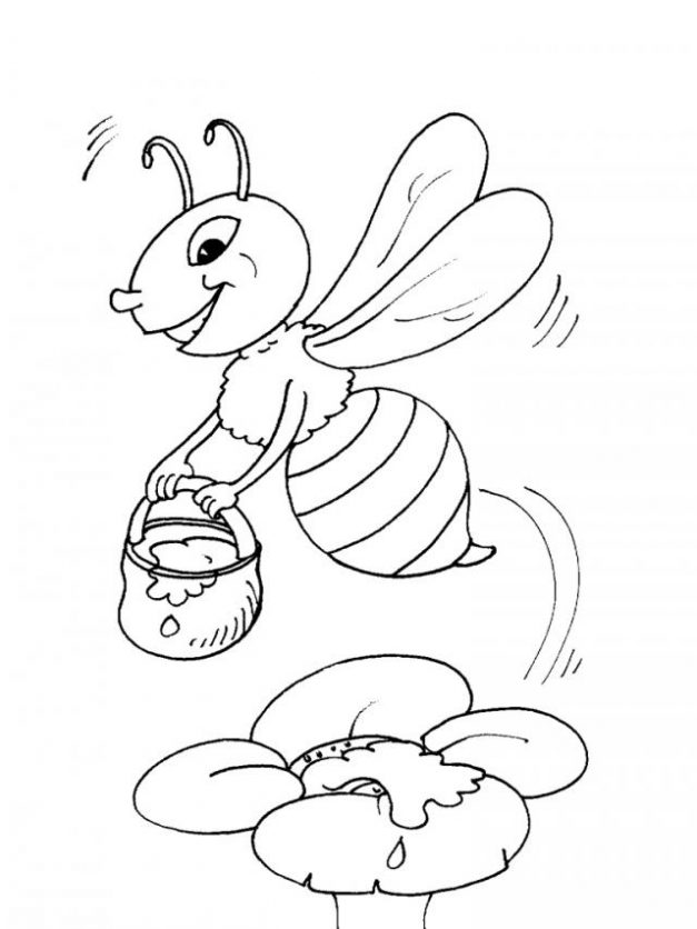 mel de abelha para colorir