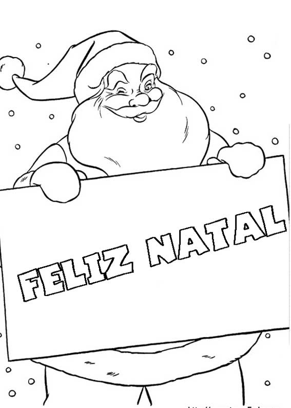 o nome feliz natal para colorir