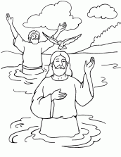 desenhos do batismo de jesus para colorir
