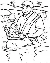 desenhos do batizado de jesus para colorir
