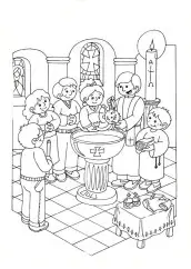 desenhos para colorir de batismo