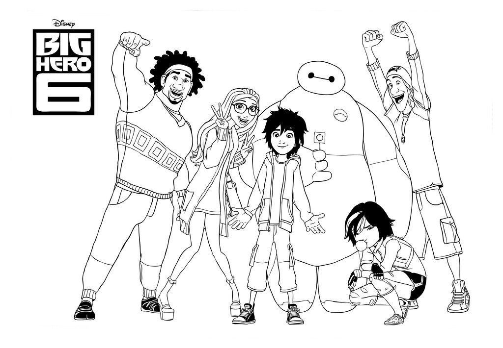 imagens de big hero 6 para colorir