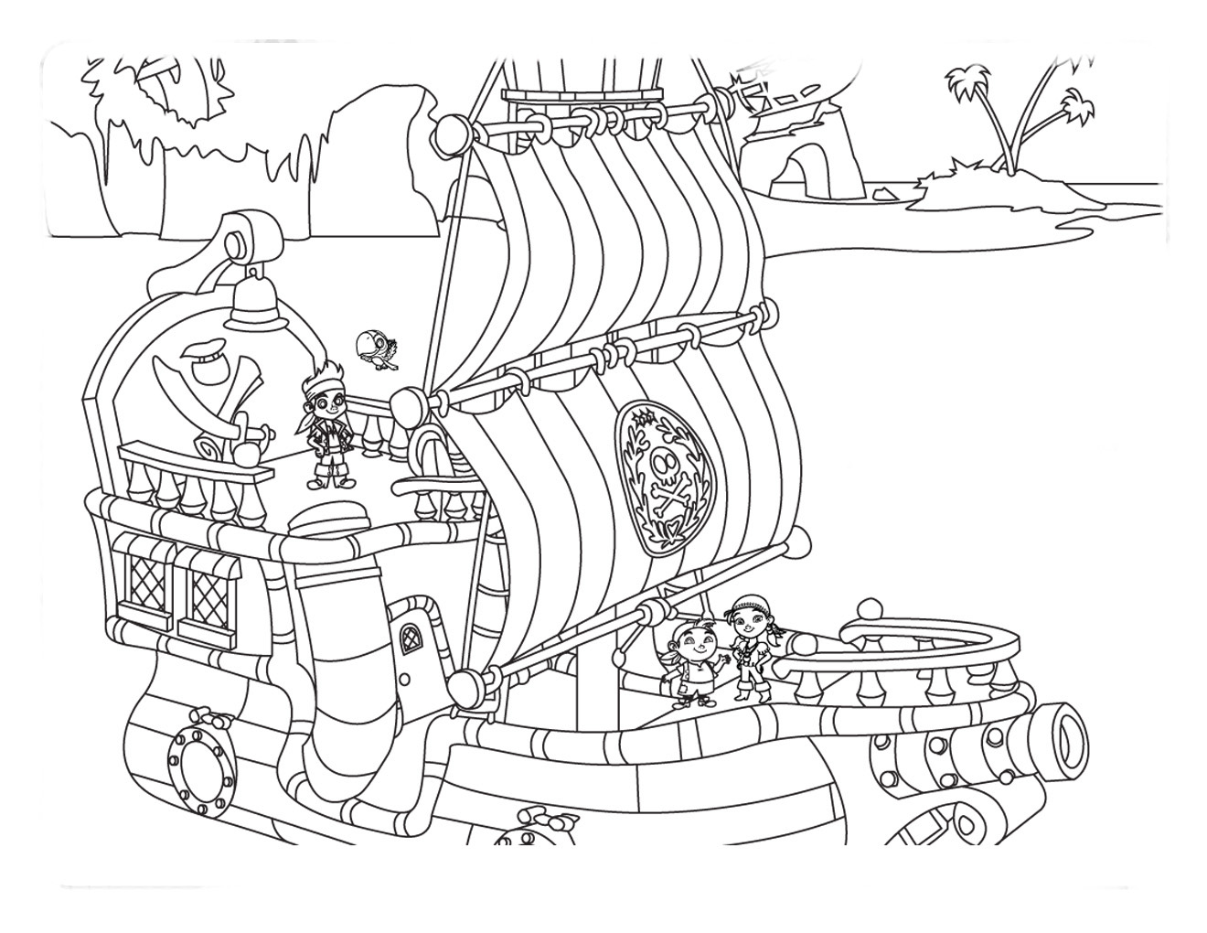 Desenhos para colorir Jake e os Piratas da Terra do Nunca