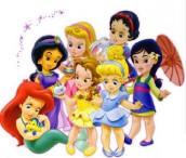 Desenhos para colorir Princesas baby Disney 01