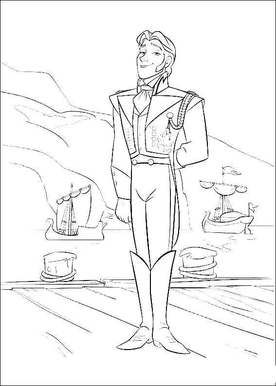 Hans Frozen desenho para colorir