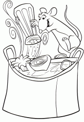 Ratatouille desenho para colorir e imprimir