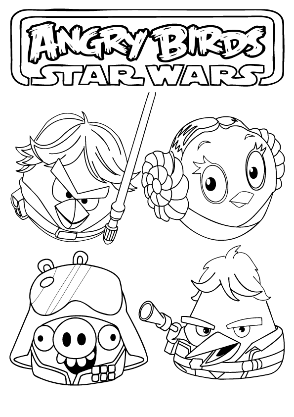 angry birds star wars colorir