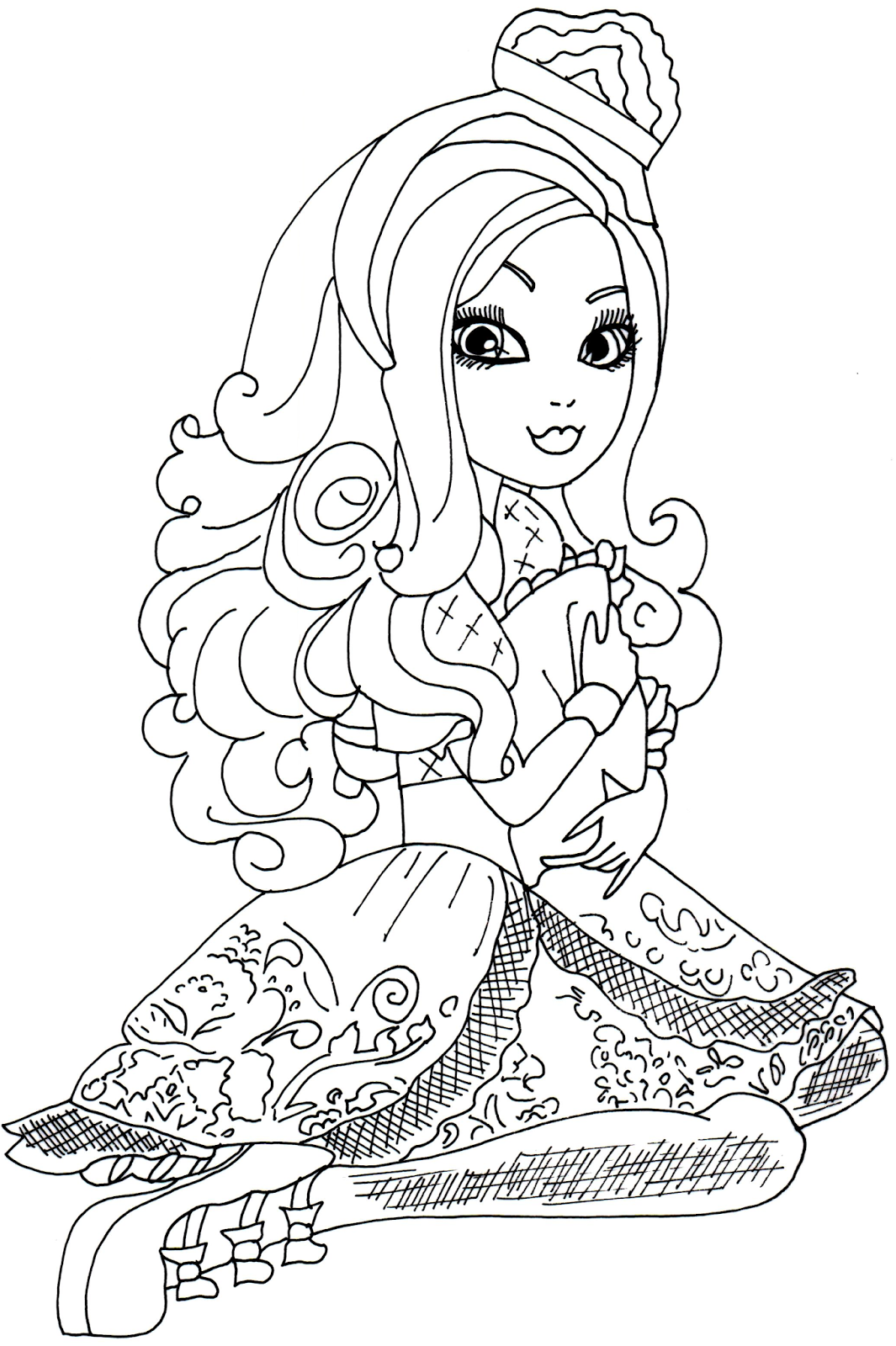 apple white desenhos para colorir ever after high