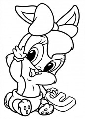 baby lola looney tunes para colorir