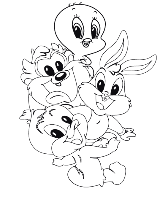 baby looney tunes desenhos para imprimir e pintar