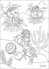 caranguejo de ariel pequena sereia para colorir