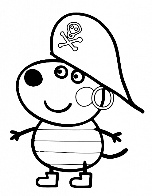 dani cachorro peppa pig para colorir
