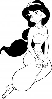 desenho da jasmine para colorir