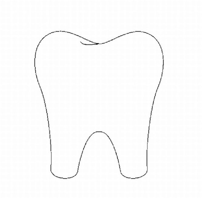 desenho de dente para colorir