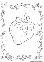desenho de morango para pintar