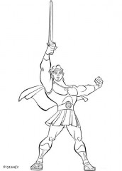 desenho do hercules para pintar e imprimir