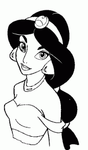 desenho para colorir da jasmine