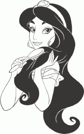 desenhos da princesa jasmine para colorir