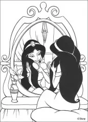 desenhos da princesa jasmine para imprimir e pintar