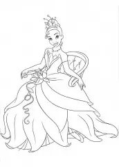 desenhos da princesa tiana para colorir