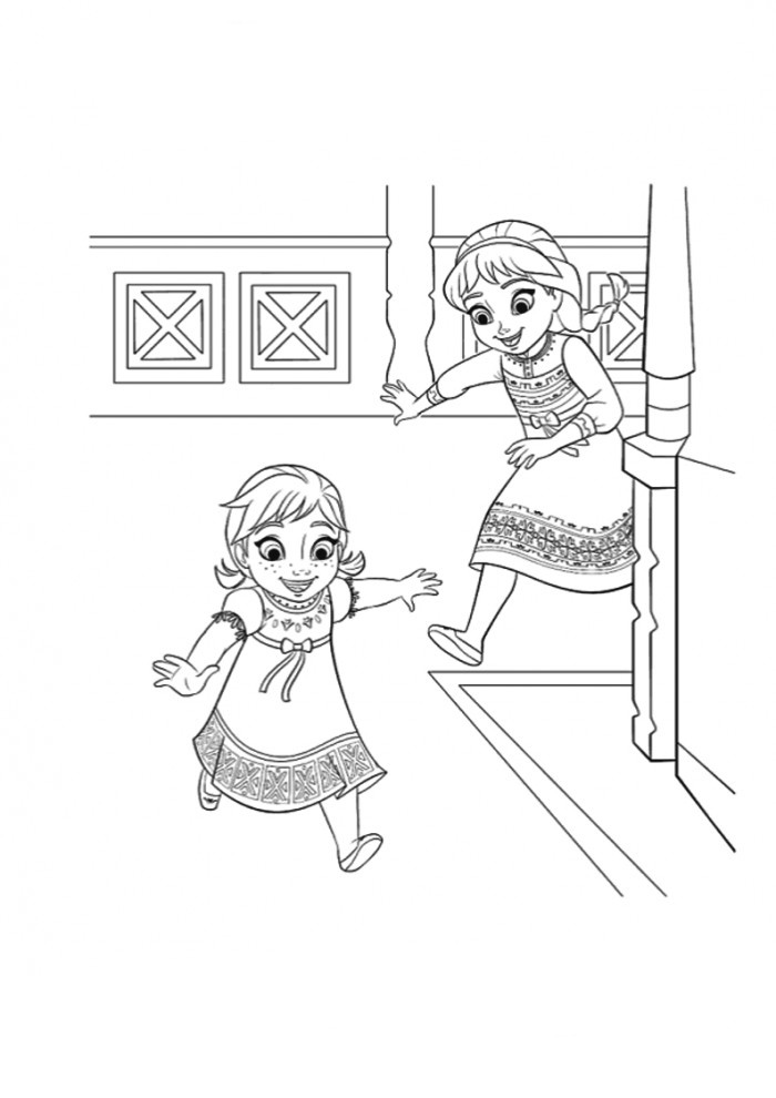 desenhos de anna e elsa baby para imprimir