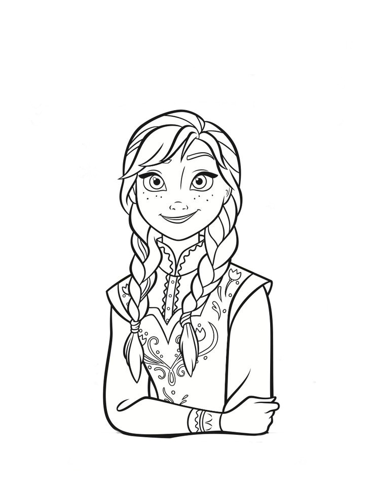 desenhos de anna frozen para colorir