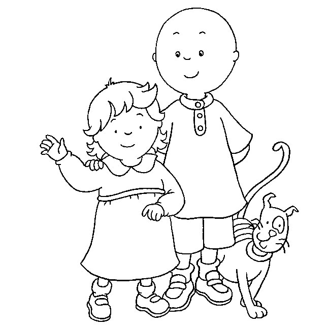 desenhos de caillou para colorir