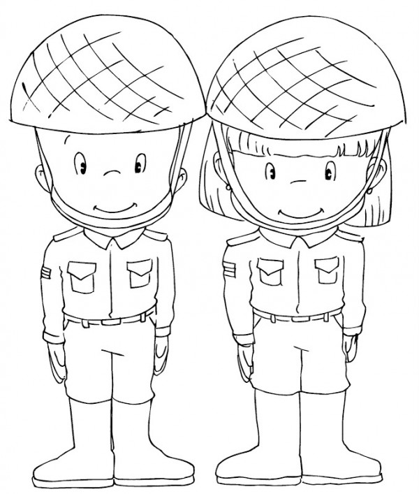 desenhos de dia do exercito para colorir