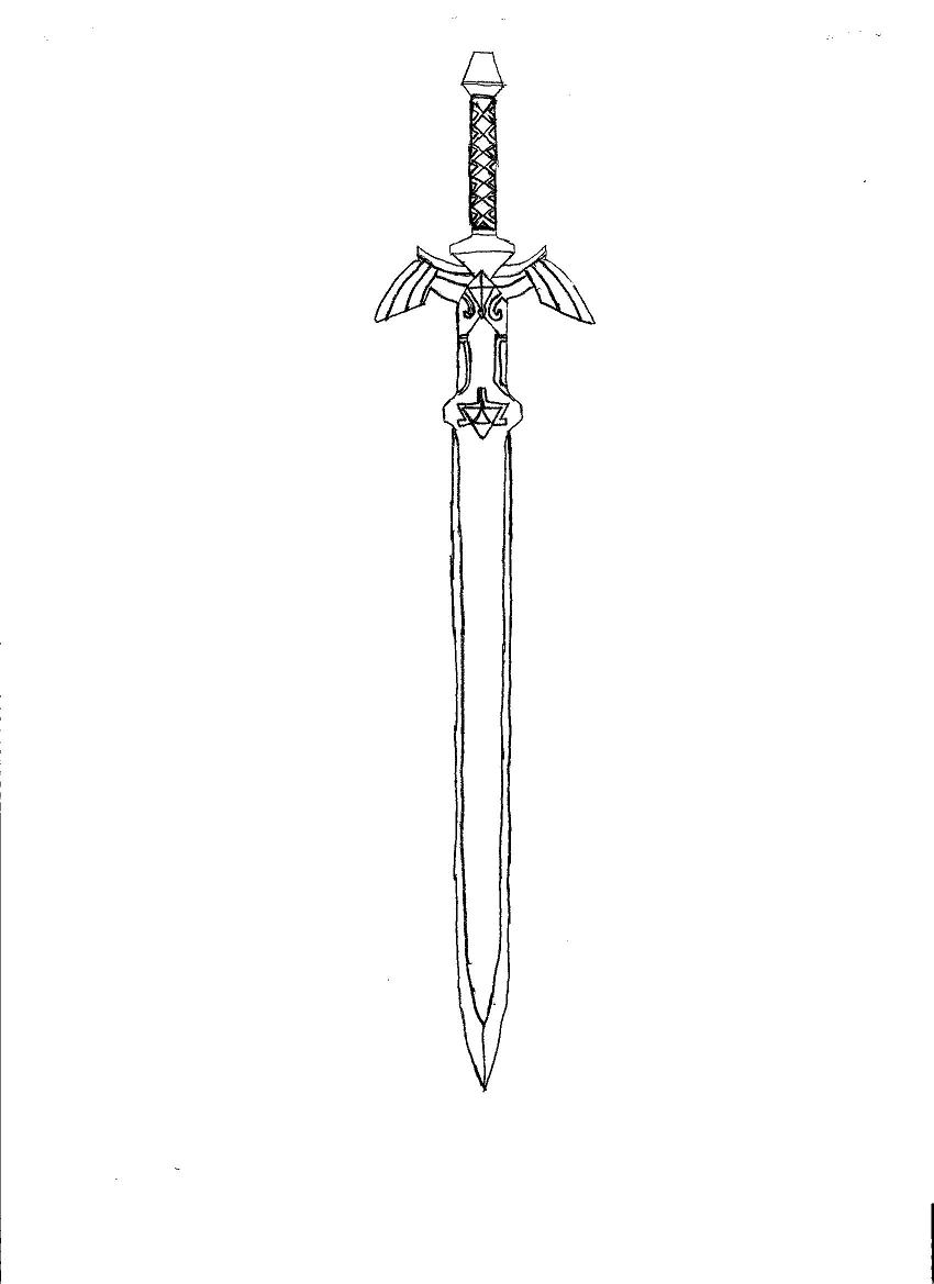 desenhos de espada para colorir