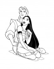 desenhos de pocahontas para colorir