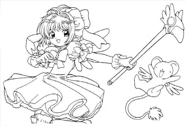 desenhos de sakura card captors para colorir