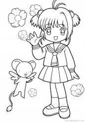 desenhos de sakura card captors para pintar