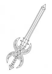 desenhos de uma espada para colorir