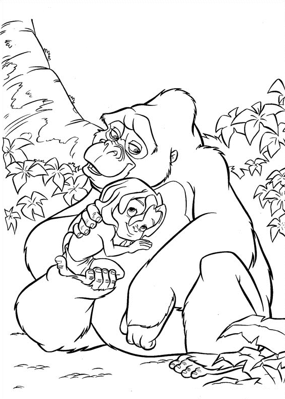 desenhos do tarzan para colorir