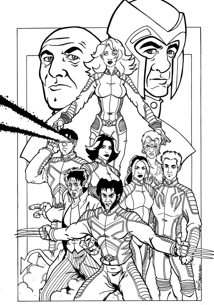 desenhos dos x-men para colorir