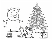 desenhos mamae pig para colorir