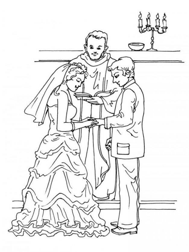 desenhos para colorir anel de casamento