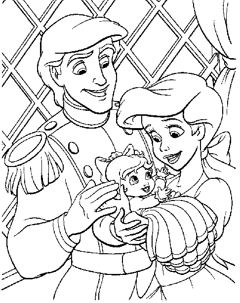 desenhos para colorir da filha de ariel