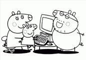 desenhos para colorir da mamãe pig
