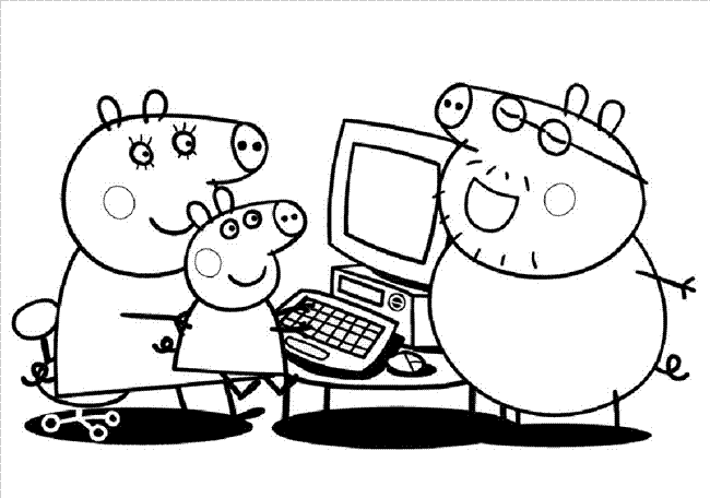 desenhos para colorir da mamãe pig
