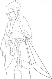 desenhos para colorir da sasuke