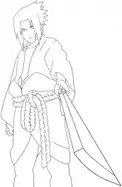 Maravilhoso Pequeno Sasuke para colorir